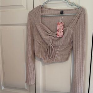 Shein Crop Top New Ribbed Sweater - Size 4